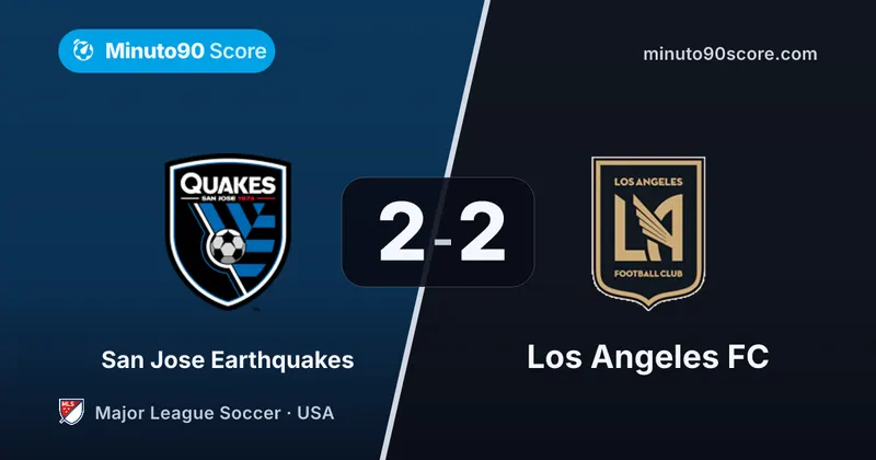 Article cover: Un clásico que se salvó en el minuto 90+8: San Jose 2-2 Los Angeles FC