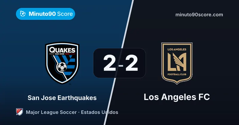 Portada de la nota: Un clásico que se salvó en el minuto 90+8: San Jose 2-2 Los Angeles FC