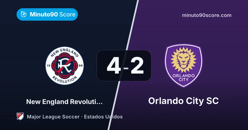 Portada de la nota: Carles Gil decidió con dos goles y un clima de desperdicio convertido en fiesta: New England 4-2 Orlando City