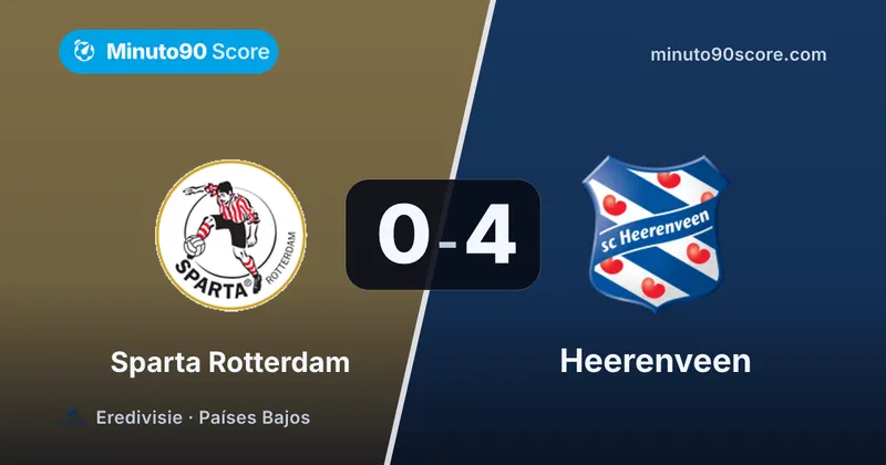 Portada de la nota: Rivera toma la cancha y Heerenveen aplasta 4-0: un golpe que pesa en la mitad de la tabla