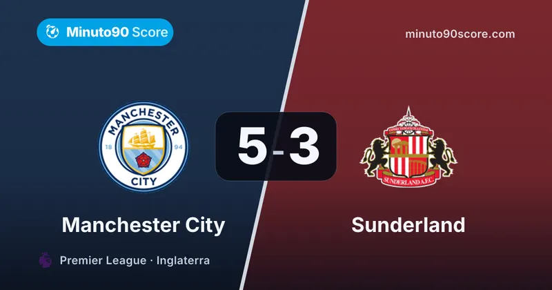 Portada de la nota: Hat-trick con sabor amargo: Sunderland generó para puntuar y se fue 5-3 del Etihad