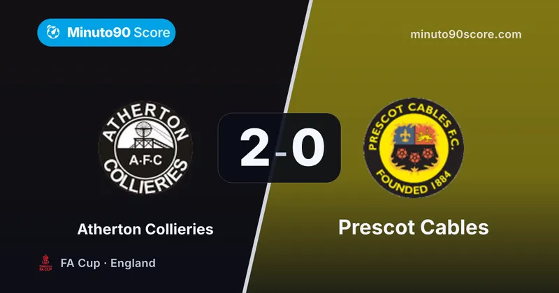 Article cover: Primera vez entre ambos: Atherton Collieries gana 2-0 y avanza en la FA Copa