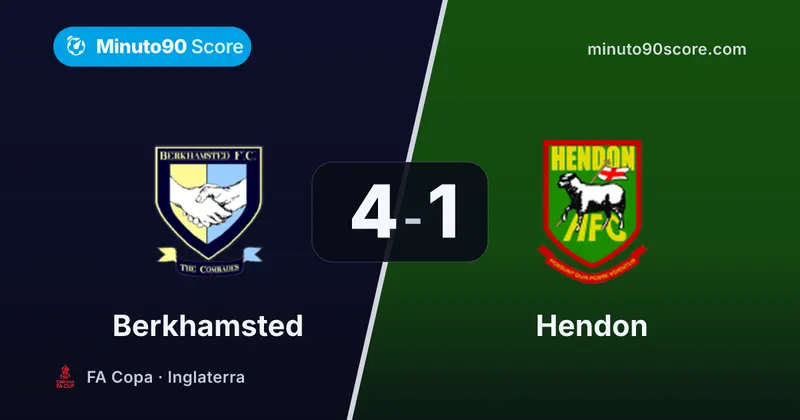 Portada de la nota: El historial no salvó a Hendon: Berkhamsted lo eliminó 4-1 de la FA Copa