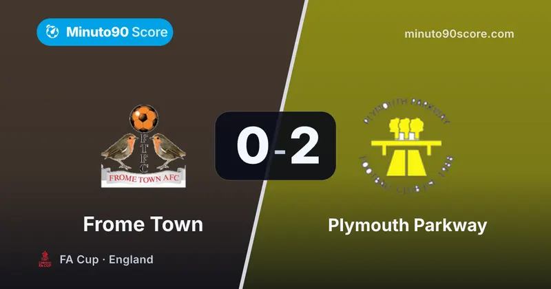 Article cover: 2 datos que explican el pase: Plymouth Parkway ganó 2-0 y, por primera vez, venció a Frome Town en este historial