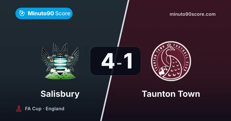Article cover: El segundo antes del descanso: Salisbury rompió el equilibrio y terminó 4-1 en la FA Copa