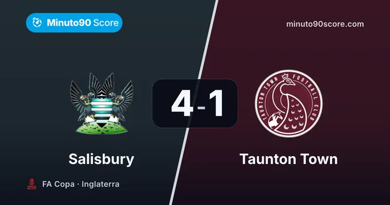 Portada de la nota: El segundo antes del descanso: Salisbury rompió el equilibrio y terminó 4-1 en la FA Copa