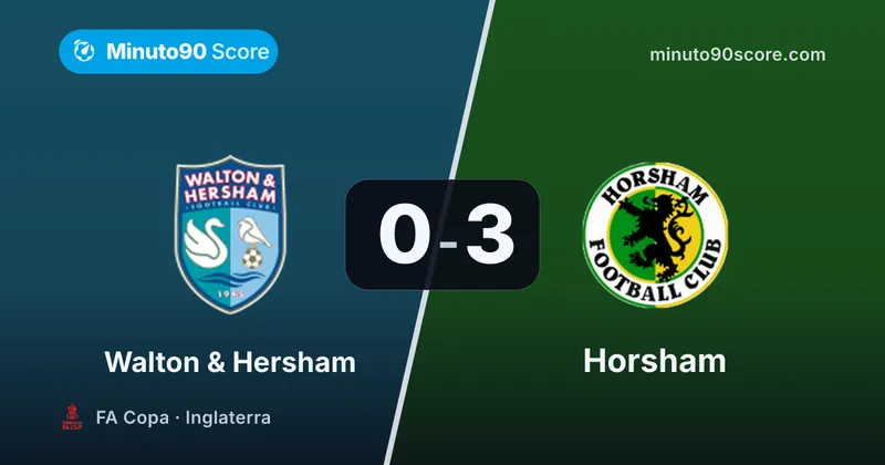 Portada de la nota: Horsham avanzó en la FA Copa con un segundo tiempo demoledor y valla invicta