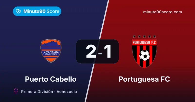 Portada de la nota: Agónico cierre por la clasificación: Puerto Cabello 2-1 Portuguesa FC