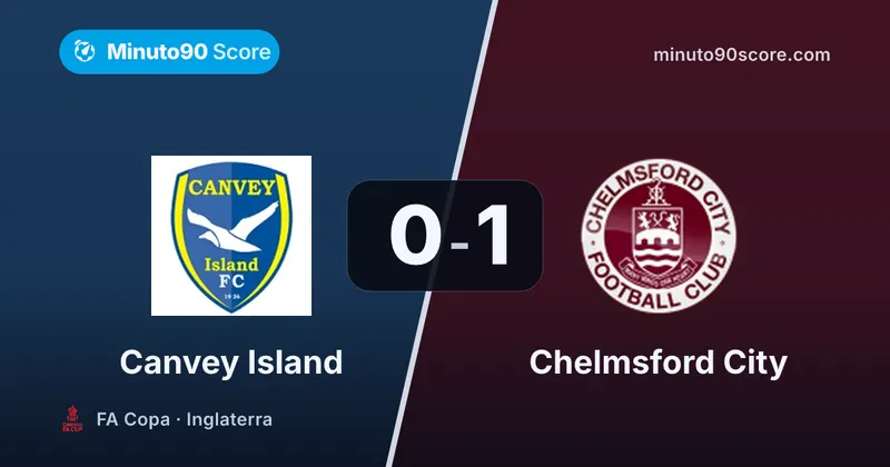 Portada de la nota: Un único gol y el arco en cero: Chelmsford City avanza 1-0 y deja a Canvey Island afuera