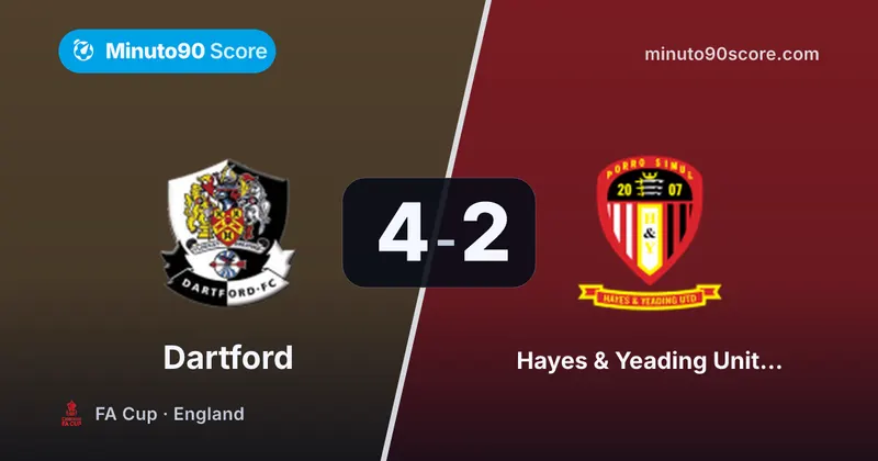 Article cover: En el reestreno entre ambos, Dartford ganó 4-2 y metió el pase en la FA Copa
