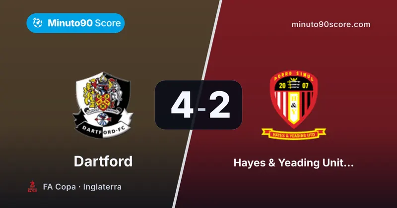 Portada de la nota: En el reestreno entre ambos, Dartford ganó 4-2 y metió el pase en la FA Copa