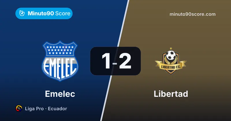 Portada de la nota: Agónico final y remontada: Libertad vence 2-1 a Emelec en el Grupo LIGA PRO